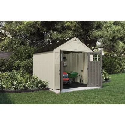 Suncast Outdoor Vanilla Resin Storage Shed - Image 4
