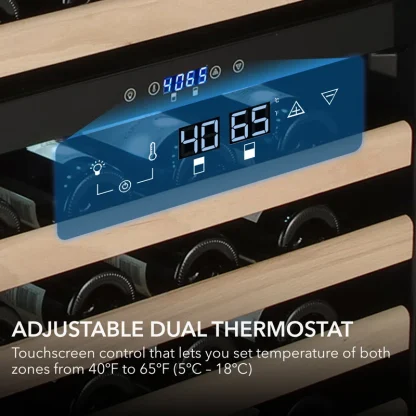 Whynter 164 Bottle Dual Zone Built-In Wine Refrigerator - Image 7
