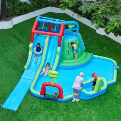 Yaheetech 9-in-1 Extra Long Water Slide Combo - Image 9