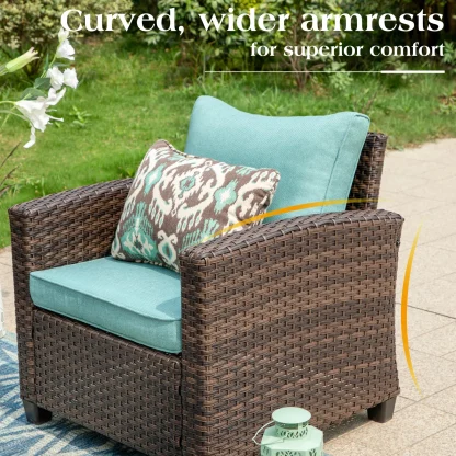 Wicker 9 - Person Garden Lounge Set with Cushions - Image 7