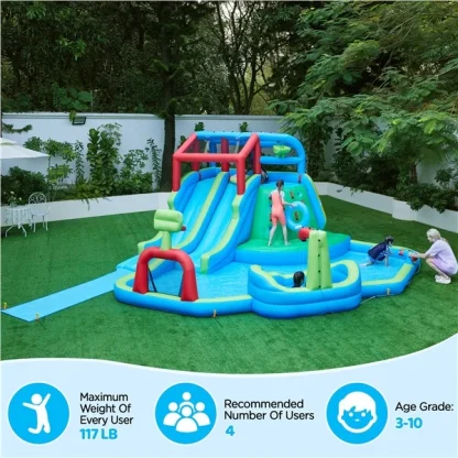 Yaheetech 9-in-1 Extra Long Water Slide Combo - Image 5