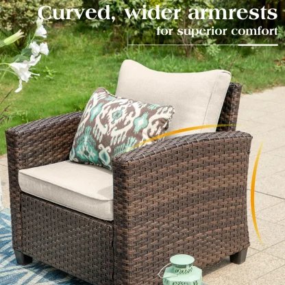 Wicker 9 - Person Garden Lounge Set with Cushions - Image 11